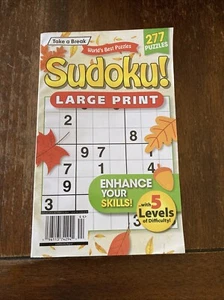 Take a Break World's Sudoku 277 Puzzles Large Print New 2024 - Imagen 1 de 2