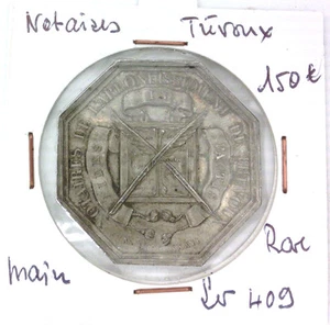 Token Notaries - Trevoux - Rare - Punch Hand - Lerouge 409 - Picture 1 of 2