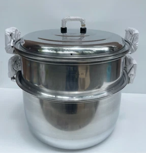 Thai Traditional Crocodile Brand Aluminum Steamed Plus Pot Extra Large Size 45cm - Picture 1 of 11