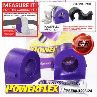 Powerflex Frarb Mnt Cojinete 24mm 2Piece Para Opel Vectra C 02-08 PFF80-1203-24 - Imagen 1 de 4