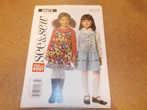 Butterick Muster B6075 Mädchen SEHEN & NÄHEN Pullover Pullover mit Rüschen Variation 2-8 - Bild 1 von 2