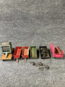 1/16 Ertl 7pc Wagon Baler Lot John deer International Allis Chalmers Case Parts - Picture 1 of 6