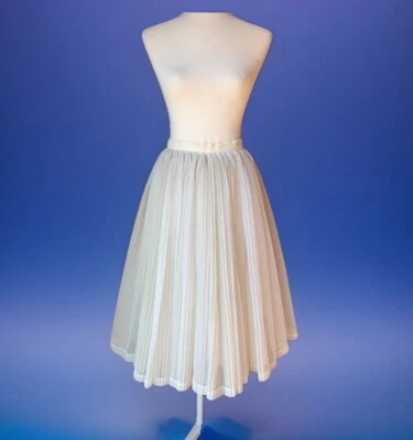 Rare 1950s Anita Bari KNIFE PLEAT CIRCLE FULL SKIRT CRINOLINE ROCKABILLY sz S - Image 1 of 4