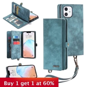 Magnetic Card Wallet Protective Case For iPhone 16 15 Pro Max 14 13 12 11 XS XR - Picture 1 of 9