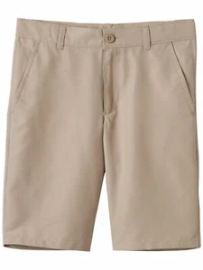 Chaps Boys Khaki School Uniform Performance Adjustable Waistband Shorts 4 - Picture 1 of 1