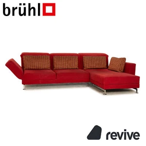 Brühl Moule Stoff Ecksofa Rot Recamiere Rechts manuelle Funktion Relaxfunktion - Bild 1 von 11