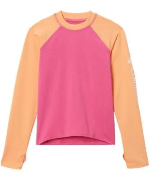 COLUMBIA большой девочек песчаные берега длинным рукавом солнцезащитный крем рубашка розовый/персиковый выбрать размер - Изображение 1 из 2