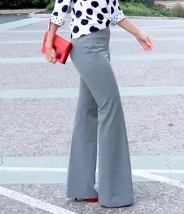 Chicos Größe 2,5R so schlankmachende Hose Hose Basic grau weites Bein neu mit Etikett Einzelhandel $ 99 208 - Bild 1 von 10