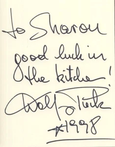 Inscribed WOLFGANG PUCK Adventures in the Kitchen RECIPES Postrio SPAGO Cooking - Picture 1 of 2