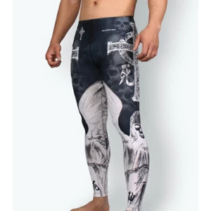 FY-118 GOD OF DEATH Compression Skin Tights Base layer Spats Rash guard MMA Gym - Picture 1 of 10