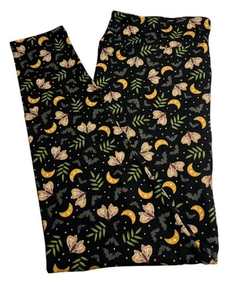 LuLaRoe Leggings TC2 Alto Curvilíneo 2 Raro HALLOWEEN Otoño Luna POLILLA Murciélagos Noche ESTRELLAS Foto 1 de 4