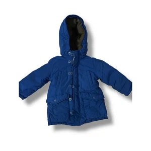 Abrigo Parka Baby Gap Down 3T Azul Con Capucha Chaqueta Más Cálida 75/25 Plumón Invierno - Imagen 1 de 6