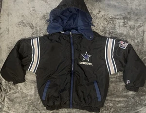 Dallas COWBOYS Zip Puffer Jacket Reversible Size XL  Vintage 90s PRO PLAYER NFL - Picture 1 of 24
