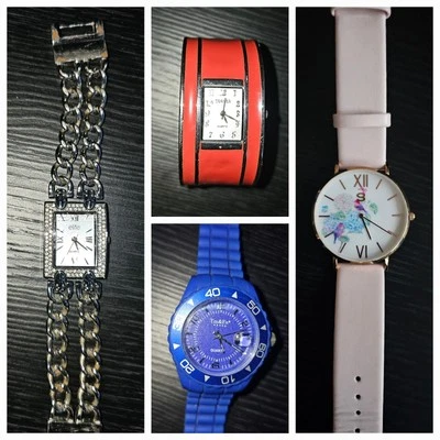 Lote cuatro relojes de marca mixta, Ellit, Bijoux Terner - en buen estado de funcionamiento Foto 1 de 4