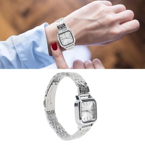 (Silver) Dial Bracelet Watch Alloy Steel Strap Women Quartz Watch MA - Picture 1 of 23