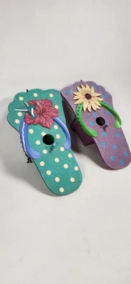 2 декоративных скворечника в форме сандалий - Serenity Garden 2003, от Giftcraft - Изображение 1 из 4