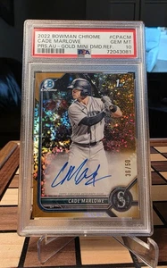 2022 bowman chrome cade Marlowe gold mini diamond 36/50 pop13 - Picture 1 of 5