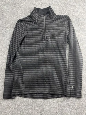 Smartwool Pullover Womens Medium Striped Merino Wool Half Zip Sweater Outdoor - Image 1 of 4