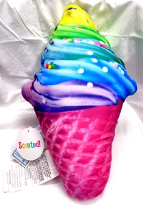 2 SCHAUFELN The Mines Press WHIMSICAL ICE CREAM CONE duftendes Plüschkissen 2015 neu aus altem Lagerbestand - Bild 1 von 5
