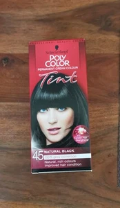 Schwarzkopf Poly Color Tint 45 Natural Black Hair Dye Permanent Colour Ladies - Picture 1 of 3