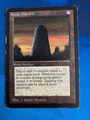 1x MTG Basalt Monolith Beta Edition Magic: The Gathering Heavy Play - Image 1 of 2
