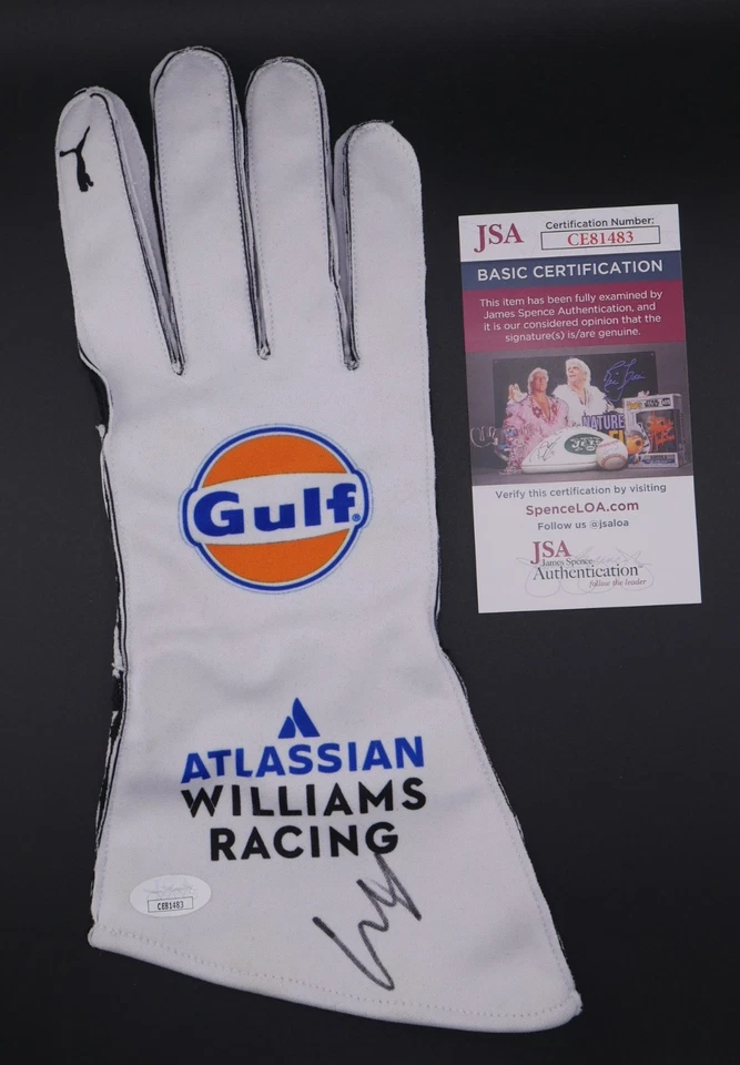 Carlos Sainz Williams Racing Race Glove Formula 1 JSA COA - Image 1 of 1