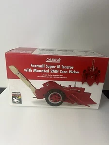 ERTL 1:16 Scale Die Cast Farmall Super M Tractor With Mounted 2MH Corn Picker - Picture 1 of 7