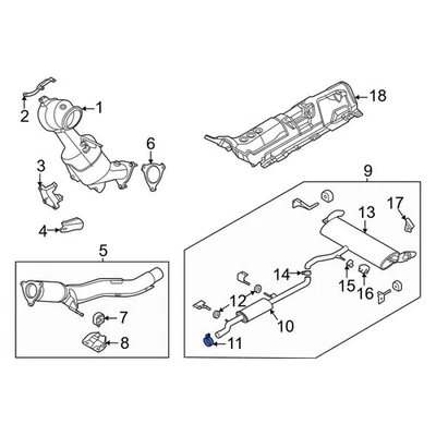 For Land Rover Range Rover Sport 09-21 Land Rover Exhaust Muffler Clamp Foto 1 de 4