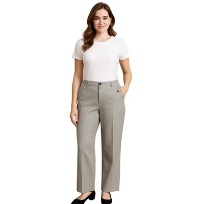 Pantalones de vestir Garfield & Marks gris a rayas mezcla de lana - Hechos en EE. UU. - Talla 14 Foto 1 de 4