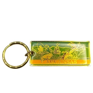 Arkansas Keychain Vintage Key Ring Fob State Souvenir Road Trip USA - Picture 1 of 10