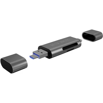 ICY BOX Externer Speicherkartenleser USB-C®, USB-A (USB 3.2 Gen 1), Micro-USB B - Bild 1 von 4