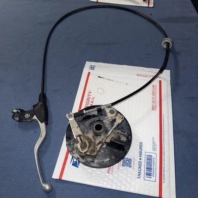 Placa de panel de freno delantero 82 Honda XR250R XR500R CR250R CR480 doble brazo conductor OEM Foto 1 de 4