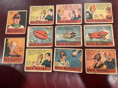 Lote de 15 cartas 1936 Buck Rogers Broncho Bill Tarzán Tailspin Tommy Dick Tracey en muy buena condición Foto 1 de 3