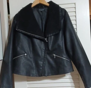 Baccini Faux Cropped Leather Jacket - Picture 1 of 7