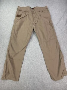 Wrangler Riggs Workwear Pants Mens 41x32 Brown Cotton Utility Ripstop - Picture 1 of 10