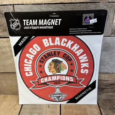 Chicago Blackhawks 2013 Stanley Cup Champions Giant Team Magnet 11.5” NEW - Image 1 of 3