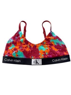 Bralette Calvin Klein Talla Grande Tie Dye Correas Ajustables Ajuste Cómodo Íntimo Foto 1 de 4