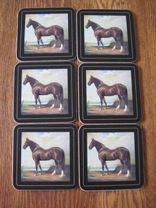 Pimpernel Englische Untersetzer 6er Set Hambletonisches Pferd - Bild 1 von 2