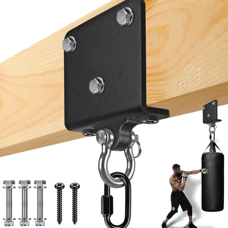 Boxsack Aufhängung Stahl 180° schwenkbar bis 454kg für Indoor Outdoor Training - Bild 1 von 4