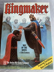 VTG KINGMAKER BOARD GAME 2nd Ed 1988 War of Roses Avalon Hill UNPLAYED/UNPUNCHED - Picture 1 of 8