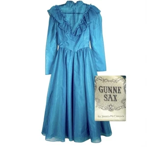 Vtg 70s Gunne Sax Jessica McClintock Dress Sz 9 Prairie Victorian Cottagecore XS - Picture 1 of 10