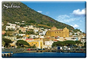 MAGNETE CALAMITA FRIGO FRIDGE MAGNET SICILIA SALINA MARE ISOLE EOLIE - Picture 1 of 1