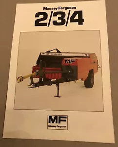 MASSEY FERGUSON MF 2 3 4 2/3/4 Balers Original 1986 Brochure - Picture 1 of 3