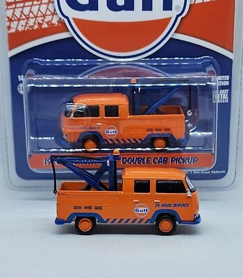 ¡¡Greenlight Hobby exclusivo Gulf Oil 1970 Volkswagen doble cabina grúa!!! Foto 1 de 4