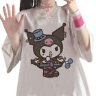 Womens Girl Kuromi Summer Short Sleeve Anime Tops Tee T Shirt Blouse Costume?