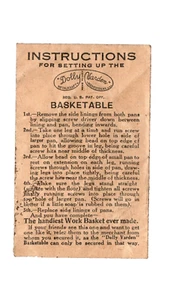 Instrucciones de montaje en canasta de costura Dolly Varden Metalkraft Rochester de colección - Imagen 1 de 2