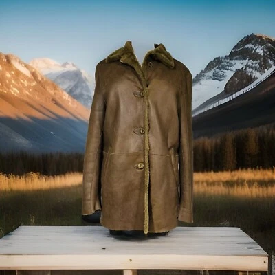 Abrigo Mujer Piel Piel Oveja Marrón Cintura S Hecho en España  Foto 1 de 4