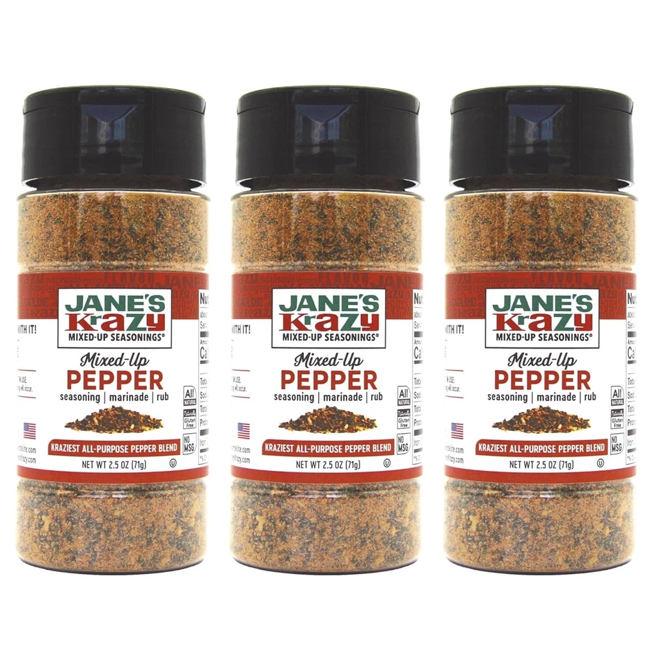KITMOUS Jane's Original Krazy Mixed-Up Pepper - 2.5 oz. (3-Pack)