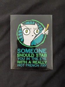 Vintage Foamy Das Eichhörnchen Jemand sollte dich stechen Autoaufkleber Vinyl-Aufkleber 4"x3" - Bild 1 von 4