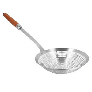 Chinese Cooking Colander Stainless Steel Water Leaking Strainer Food Slotted - Picture 1 of 12